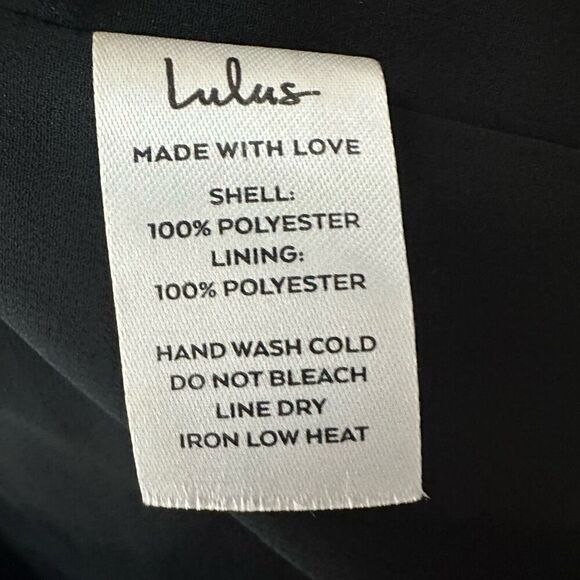 Lulus Shift and Shout Black Shift Dress Size Large Short Sleeve Gold Zipper - Picture 5 of 10